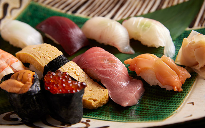 Assorted sushi platter